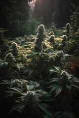 Fototapeta na wymiar Cannabis Growing | Medical Weed | Buds & Nuggets