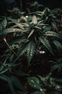 Cannabis Plans With Big Buds | Weed Art | Hemp 