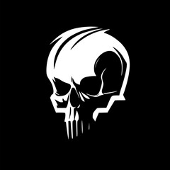 Skull - Minimalist and Flat Logo - Vector illustration