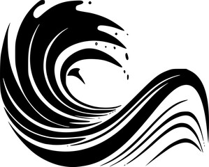 Wave | Minimalist and Simple Silhouette - Vector illustration