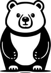 Obraz premium Bear | Black and White Vector illustration