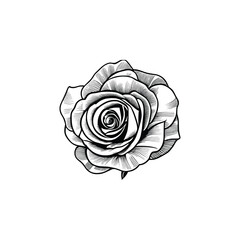 Nice Roses  Vector artwork coloring page, coloring book, black outline hand drawn sketch. Vector element for natural, wedding design, plant, botanical illustration, coloring book, line art.