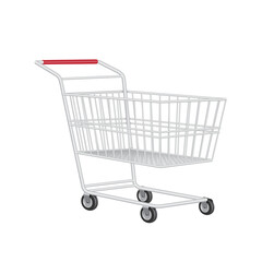 empty shopping cart side view for designing various shopping promotions
