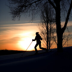 winter, ski, snow, skier, skiing, sport, mountain, cold, sky, woman, extreme, people, active, fun, sports, mountains, nature, action, slope, activity, hiking, walking, landscape, outdoors, lifestyle