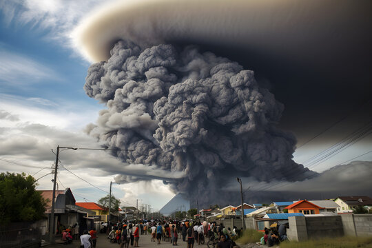 Nature's Inferno: Witness the Power of Volcanic Eruptions and the Devastating Impact on the Environment - AI Generative