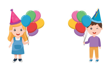 children celebrating a birthday party 