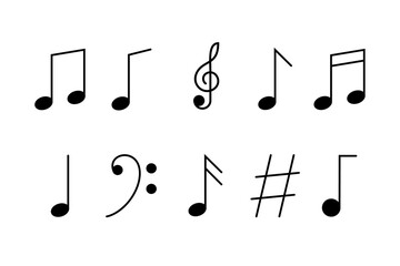 Collection of music notes symbol