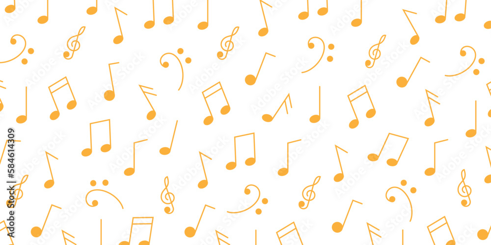 Poster music notes pattern for background