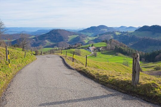 Landscapes at the "Chilchzimmersattel" in the canton of Basel Land in Switzerland.