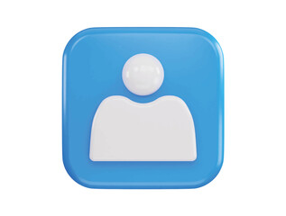 user profile icon 3d rendering vector illustration