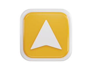 up arrow icon 3d rendering vector illustration