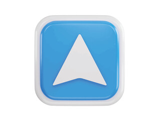 up arrow icon 3d rendering vector illustration