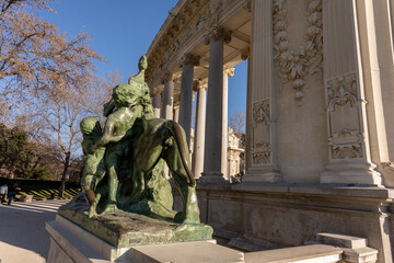 Obraz premium Retiro park in Madrid one of the main places of interest in the Spanish capital