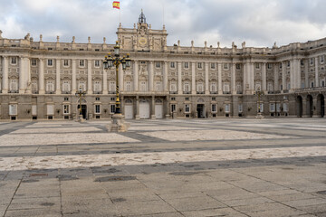 Fototapeta na wymiar The Royal Palace of Madrid, also called the Orient Palace,