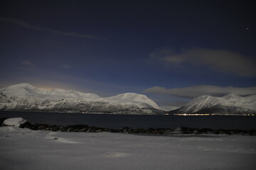 snow covered mountains