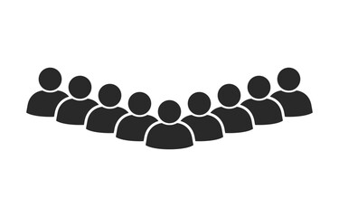 Vector set of people group icon on isolated transparent background. Society, people png. People icon png. People group png.