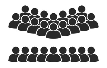 Vector set of people group icon on isolated transparent background. Society, people png. People icon png. People group png.