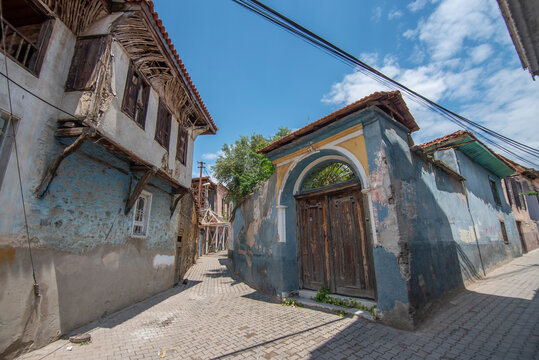 manisa kula houses and streets with its traditional architecture and colors