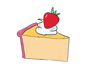 An illustration of a cheesecake