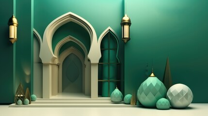 Islamic Mosque. Generative AI