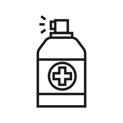 antiseptic medical sprayer, hand sanitizing sprayer icon vector