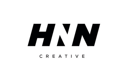 HNN letters negative space logo design. creative typography monogram vector	