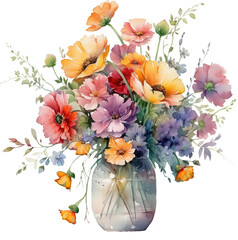bouquet of flowers in vase © kittipon