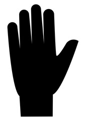 Fototapeta premium Icono de guantes de seguridad. Protección de mano. Silueta aislada de guante de trabajo en color negro