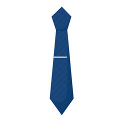 Classic man tie isolated on white background. Vector illustration.