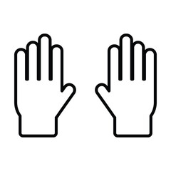 hands icon, body vector, finger illustration