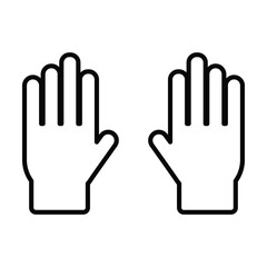 hands icon, body vector, finger illustration