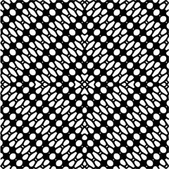 Vector geometric seamless pattern. Minimal ornamental background with abstract shapes. Black and white texture. Simple abstract ornament background. Dark repeat design for decor, fabric, cloth.