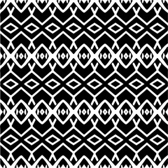 Vector geometric seamless pattern. Minimal ornamental background with abstract shapes. Black and white texture. Simple abstract ornament background. Dark repeat design for decor, fabric, cloth.