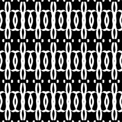 Vector geometric seamless pattern. Minimal ornamental background with abstract shapes. Black and white texture. Simple abstract ornament background. Dark repeat design for decor, fabric, cloth.