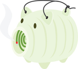 蚊取り線香のベクターイラスト