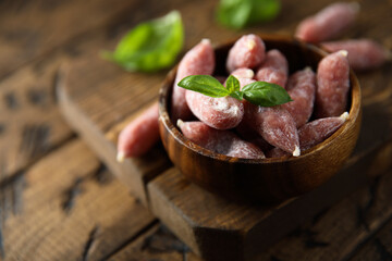 Traditional Italian mini salami