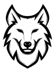 Illustrated logo of wolf vector