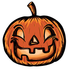 Illustration of halloween pumpkin