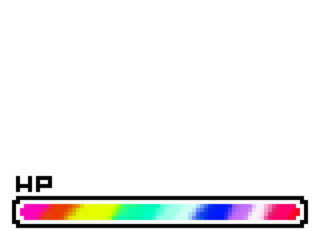 HP（無敵）のゲームコマンド風背景