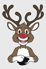 Illustration of christmas reindeer