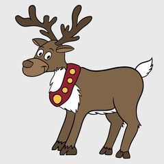 Illustration of christmas reindeer