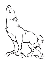Illustration of wolf logo