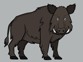 Naklejka premium Illustration of wild boar vector