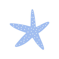 Fototapeta premium Starfish. Atlantic star. Marine Animal Vector illustration on white background.
