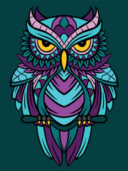 Illustration of owl vector