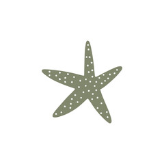 Obraz premium Starfish. Atlantic star. Marine Animal Vector illustration on white background.