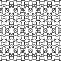 Stylish texture with figures from lines.Abstract geometric black and white pattern for web page, textures, card, poster, fabric, textile. Monochrome graphic repeating design. 