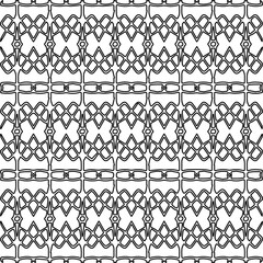 Stylish texture with figures from lines.Abstract geometric black and white pattern for web page, textures, card, poster, fabric, textile. Monochrome graphic repeating design. 