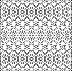 Stylish texture with figures from lines.Abstract geometric black and white pattern for web page, textures, card, poster, fabric, textile. Monochrome graphic repeating design. 