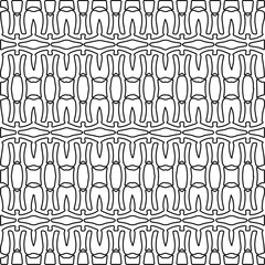 Stylish texture with figures from lines.Abstract geometric black and white pattern for web page, textures, card, poster, fabric, textile. Monochrome graphic repeating design. 